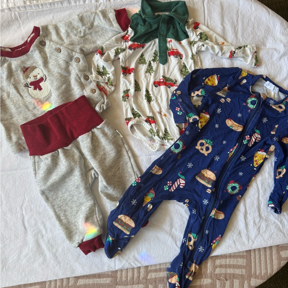 Christmas Holiday 3-6 Month Bundle - Angel Dear and Rabbit Bear Organic